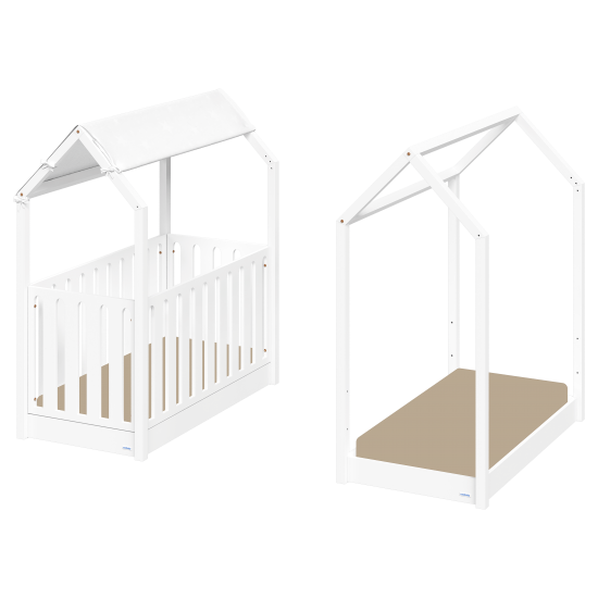 Casababy La Maison White Βρεφικό Κρεβάτι Μετατρεπόμενο Σε Προεφηβικό Τύπου Μοντεσσόρι Casababy La Maison White Βρεφικό Κρεβάτι Μετατρεπόμενο Σε Προεφηβικό Τύπου Μοντεσσόρι