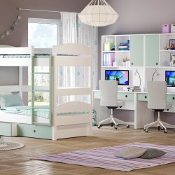 Casakids Loft Κουκέτα Μετατρεπόμενη με Αποσπώμενη Σκάλα 100x204 cm ή 100x214 cm