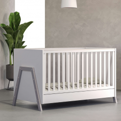 Casababy Oslo Grey Βρεφικό Κρεβάτι Μετατρεπόμενο Σε Προεφηβικό