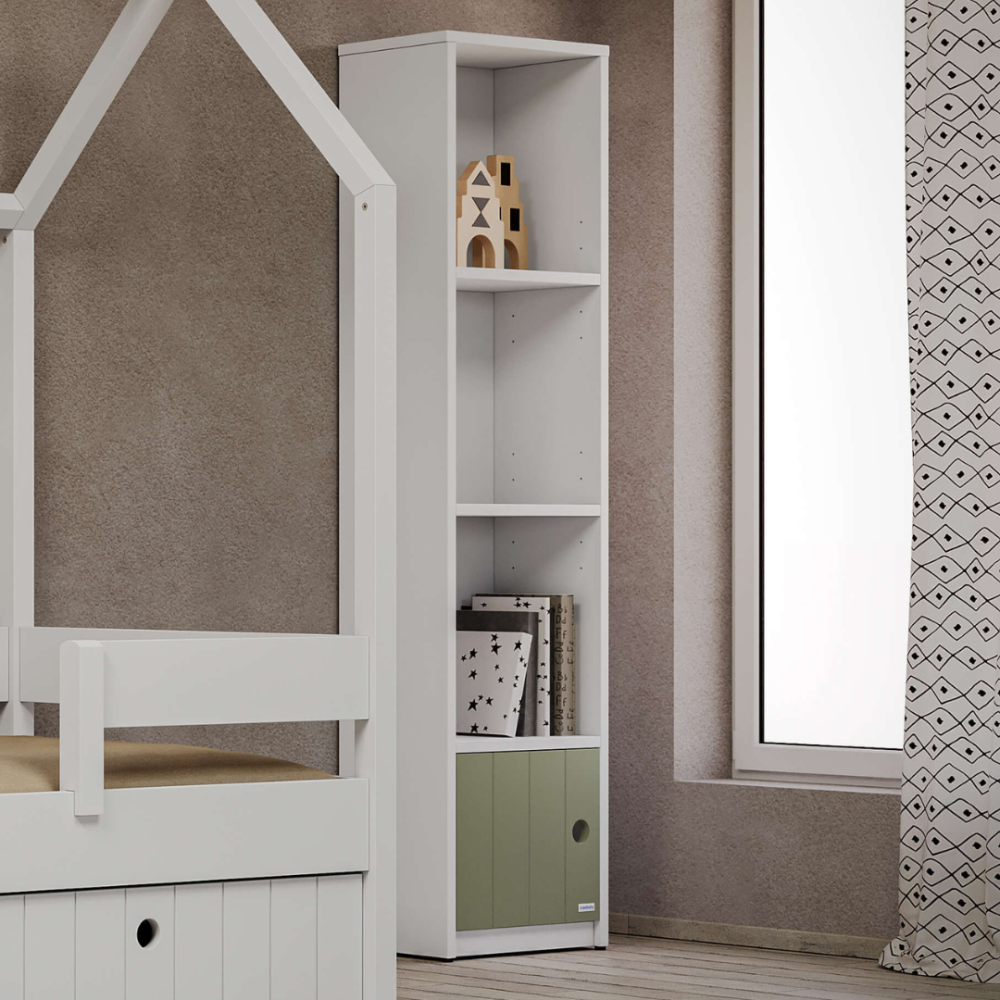 Casakids Narrow Bookcase With 1 Door