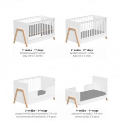 Casababy Oslo Βρεφικό Κρεβάτι Μετατρεπόμενο Σε Προεφηβικό