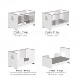 Casababy Smart Βρεφικό Κρεβάτι Μετατρεπόμενο Σε Προεφηβικό