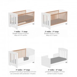 Casababy Art Βρεφικό Κρεβάτι Μετατρεπόμενο Σε Προεφηβικό
