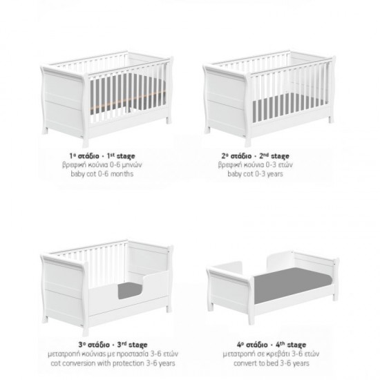 Casababy London βρεφικό κρεβάτι μετατρεπόμενο σε προεφηβικό Casababy London βρεφικό κρεβάτι μετατρεπόμενο σε προεφηβικό