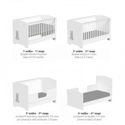 Casababy Rabbit Βρεφικό Κρεβάτι Μετατρεπόμενο Σε Προεφηβικό