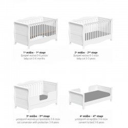 Casababy Oxford Βρεφικό Κρεβάτι Μετατρεπόμενο Σε Προεφηβικό