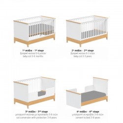Casababy Juno Βρεφικό Κρεβάτι Μετατρεπόμενο Σε Προεφηβικό