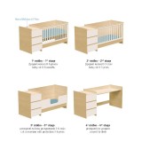 Casababy Combo Maxi Βρεφικό Πολυμορφικό Κρεβάτι 3 σε 1