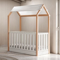 Casababy La Maison Ecru Βρεφικό Κρεβάτι Μετατρεπόμενο Σε Προεφηβικό Τύπου Μοντεσσόρι