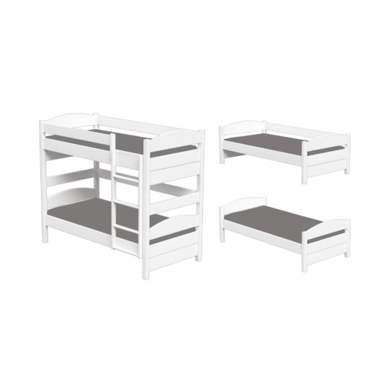 Casakids Loft Κουκέτα Ημίδιπλη Μετατρεπόμενη με Αποσπώμενη Σκάλα Για 2 Διαστάσεις Στρωμάτων Casakids Loft Κουκέτα Ημίδιπλη Μετατρεπόμενη με Αποσπώμενη Σκάλα Για 2 Διαστάσεις Στρωμάτων