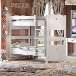 Casakids Feel Κουκέτα Ημίδιπλη Μετατρεπόμενη με Αποσπώμενη Σκάλα Για 2 Διαστάσεις Στρωμάτων