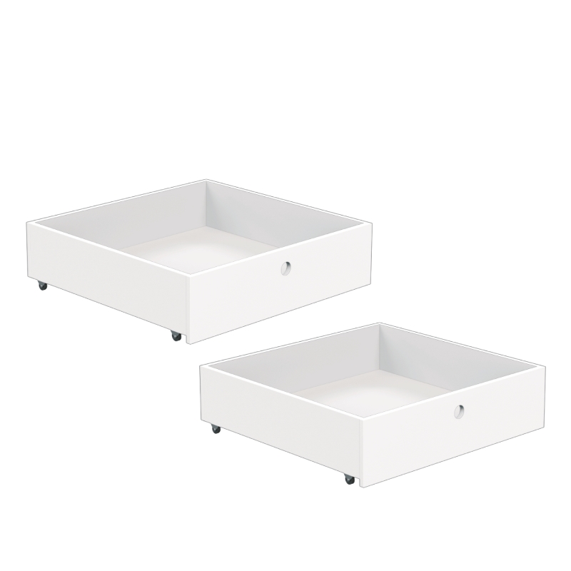 Casakids Set Of Bed Wheel Drawers For Beds and Bunk Beds With Runner 190cm