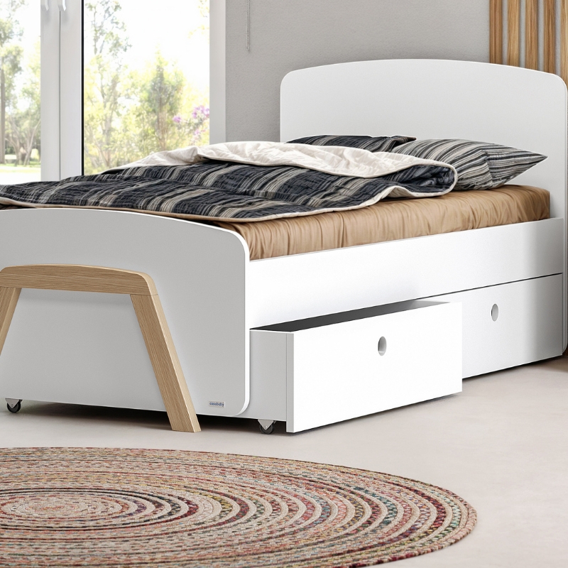 Casakids Set Of Bed Wheel Drawers For Beds and Bunk Beds With Runner 190cm