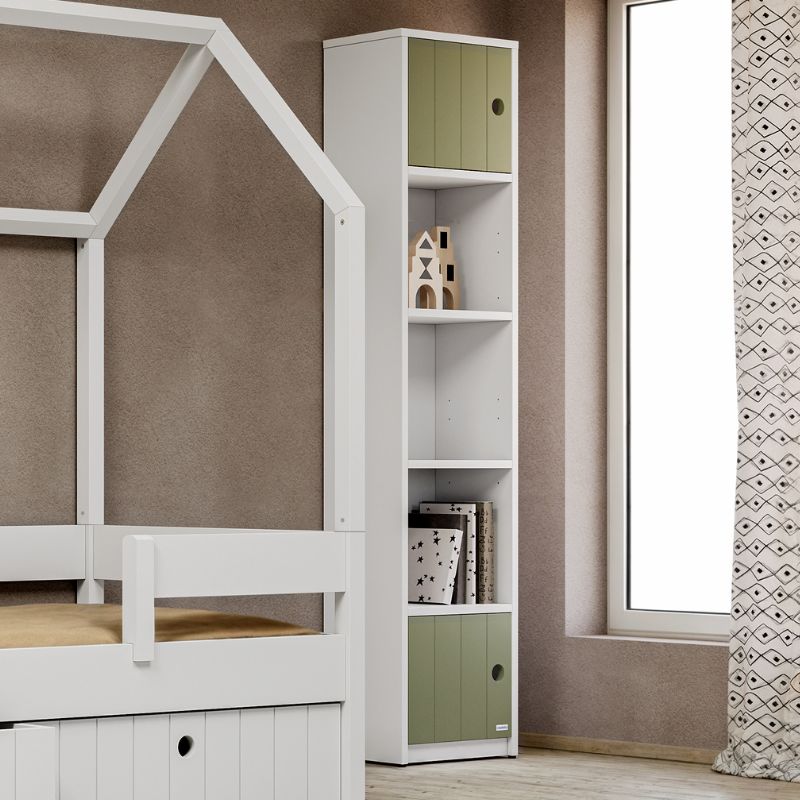 Casakids Narrow Bookcase With 2 Doors