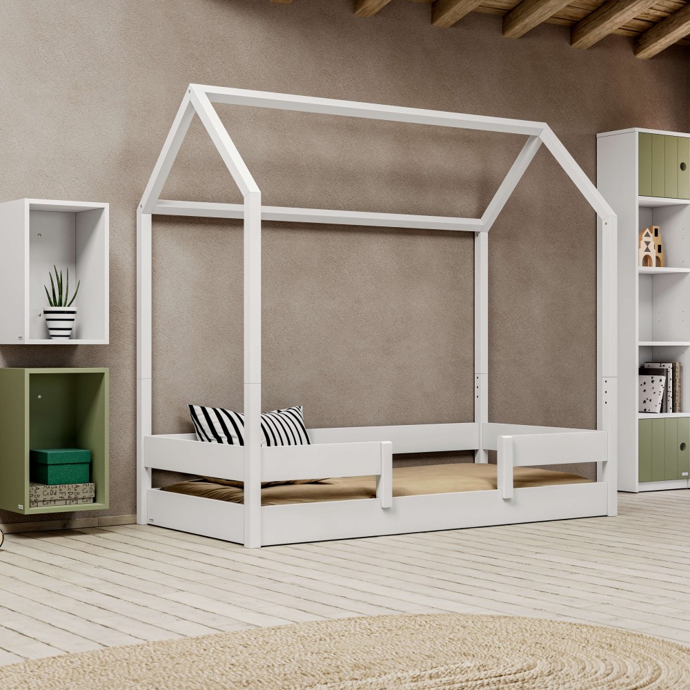 Casakids Kiddy Παιδικό Κρεβάτι Montessori 3 σε 1 με Αφαιρούμενη Σκεπή