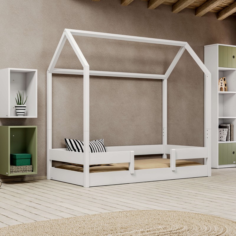 Casakids Kiddy Παιδικό Κρεβάτι Montessori 3 σε 1 με Αφαιρούμενη Σκεπή