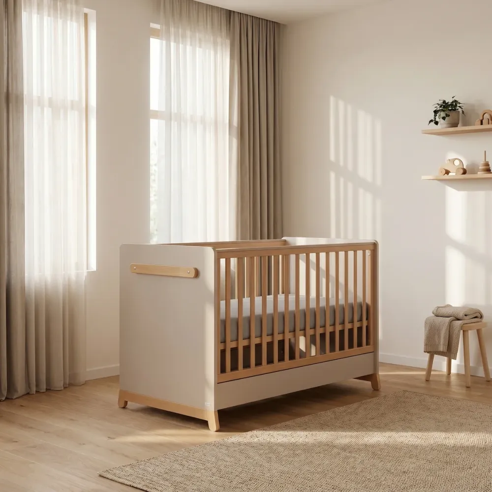 Casababy Palmer Ecru Βρεφικό Κρεβάτι Μετατρεπόμενο Σε Προεφηβικό