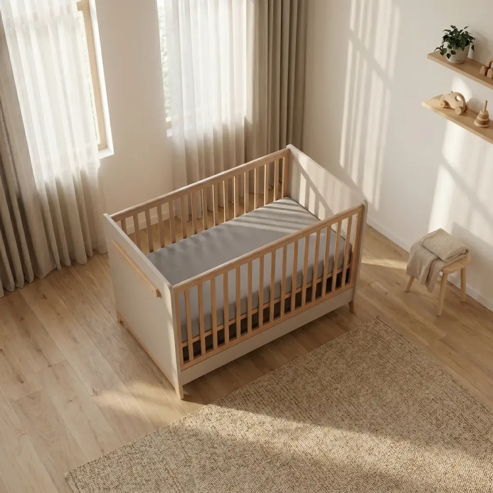 Casababy Palmer Ecru Βρεφικό Κρεβάτι Μετατρεπόμενο Σε Προεφηβικό