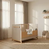 Casababy Palmer Ecru Βρεφικό Κρεβάτι Μετατρεπόμενο Σε Προεφηβικό