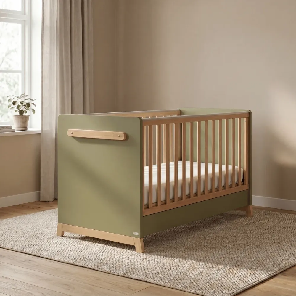 Casababy Palmer Olive Βρεφικό Κρεβάτι Μετατρεπόμενο Σε Προεφηβικό