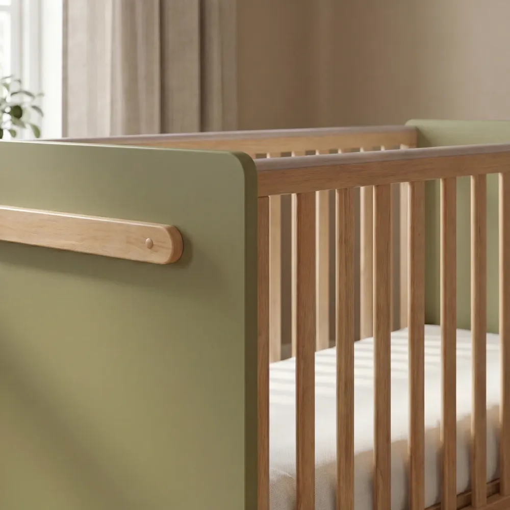 Casababy Palmer Olive Βρεφικό Κρεβάτι Μετατρεπόμενο Σε Προεφηβικό