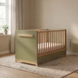 Casababy Palmer Olive Βρεφικό Κρεβάτι Μετατρεπόμενο Σε Προεφηβικό