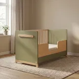 Casababy Palmer Olive Βρεφικό Κρεβάτι Μετατρεπόμενο Σε Προεφηβικό