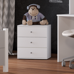 Casakids Cosy Κομοδίνο Τροχηλατό με 3 Συρτάρια