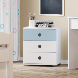 Casakids Loft Κομοδίνο Τροχηλατό με 3 Συρτάρια